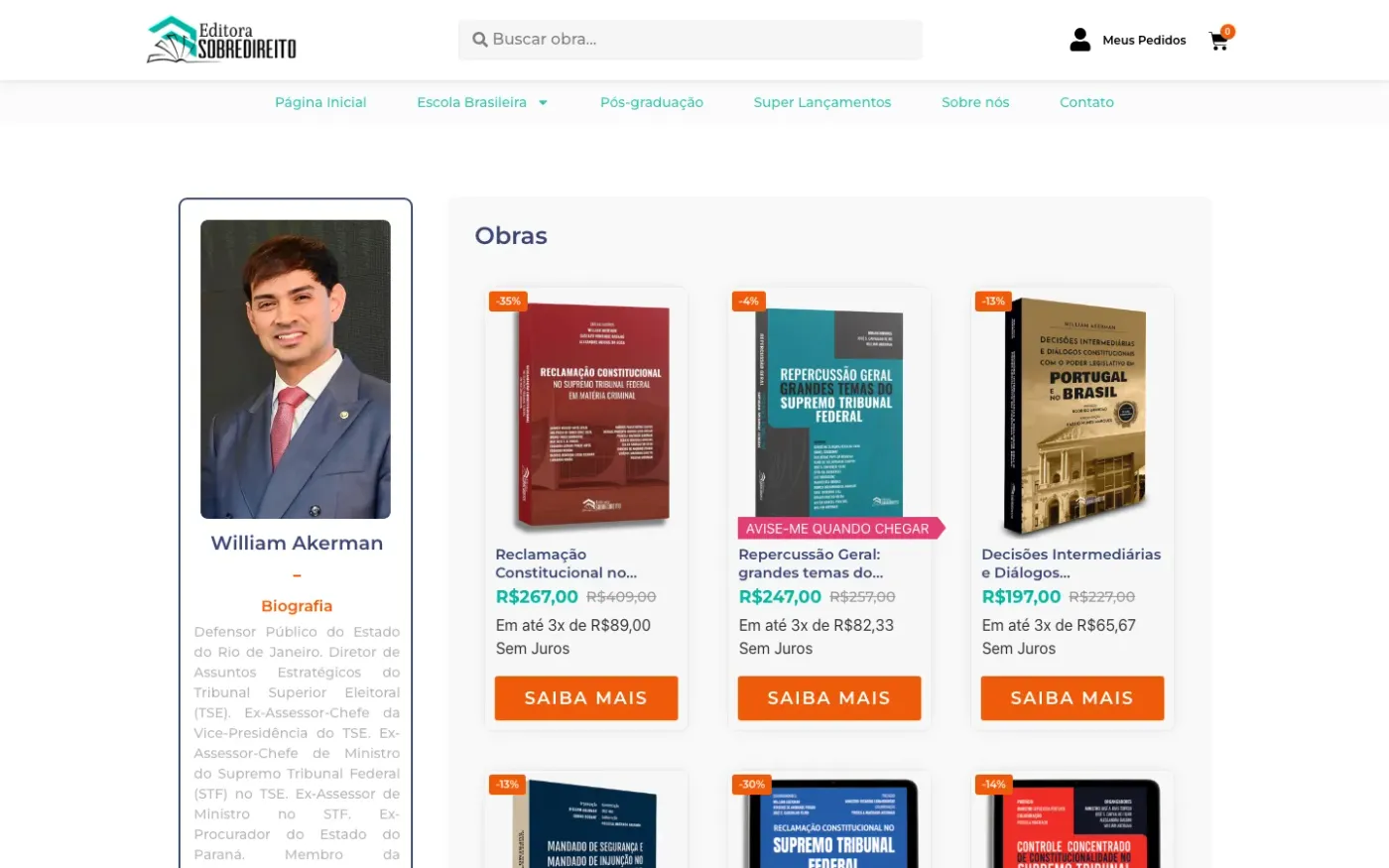 Versão antiga (página de autor), Editora Sobredireito
