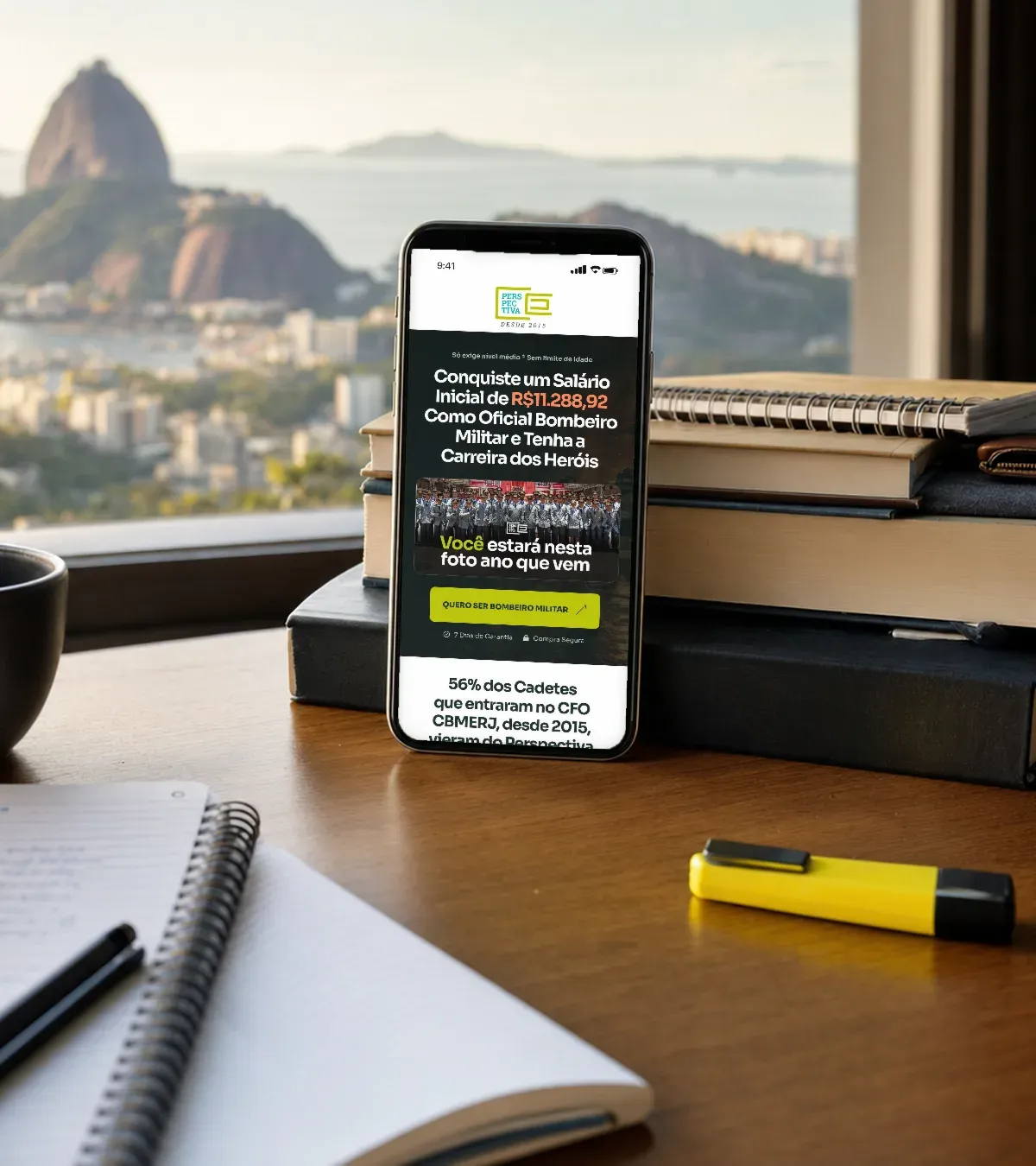 Site da Curso Perspectiva criado pela Criafe