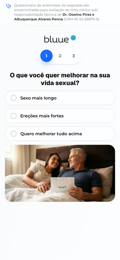 Página inicial no celular, Bluue