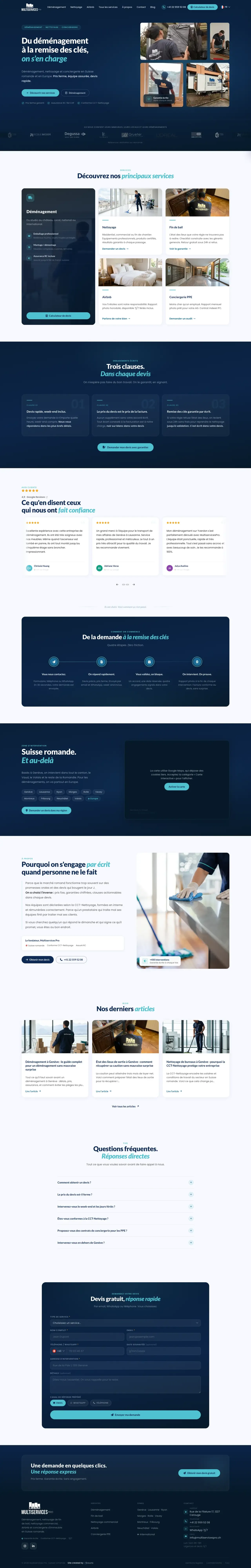 Página inicial completa, MultiServices Pro