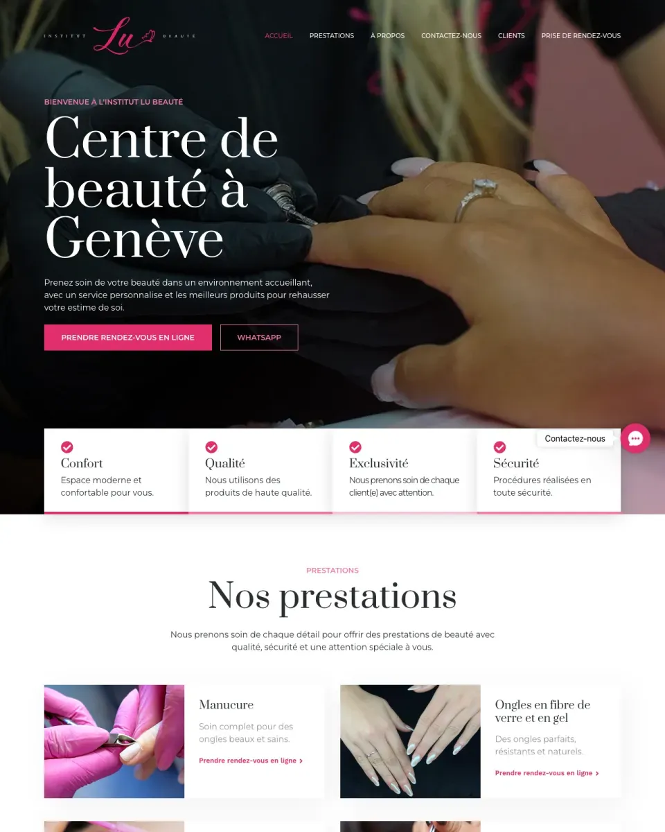 Site Institut Lu Beauté
