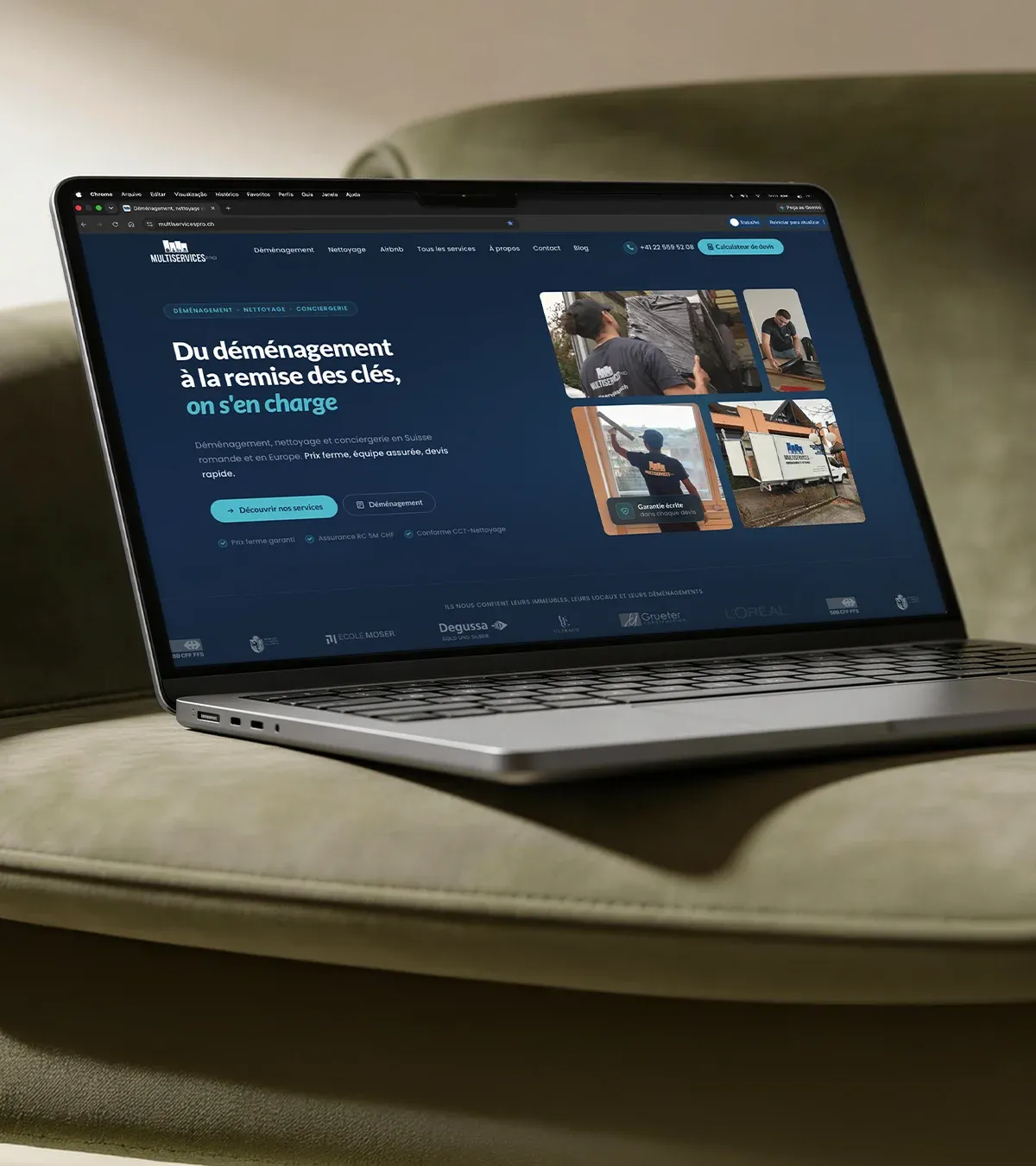 Site da MultiServices Pro criado pela Criafe