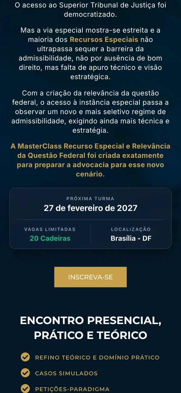 Escola Brasileira ATS: Da página do curso direto ao pagamento