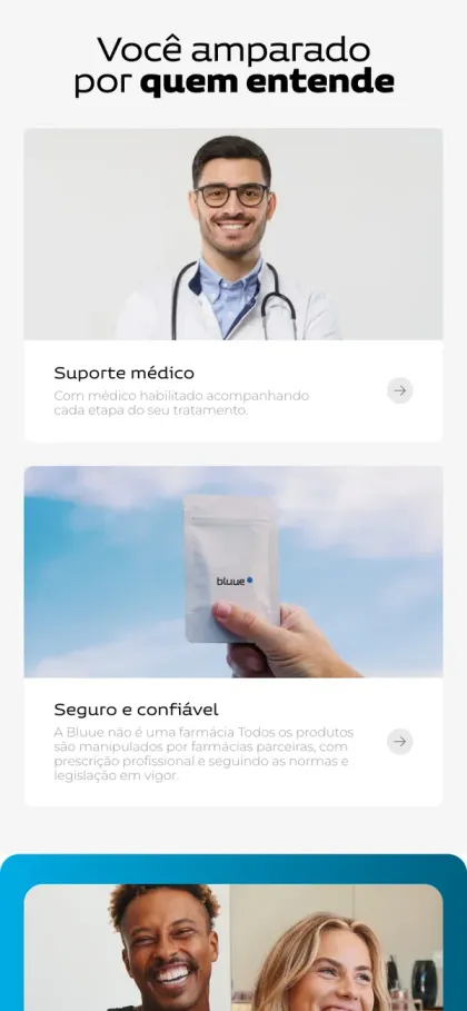 Bluue: Médico com nome e registro, e cópia todo dia
