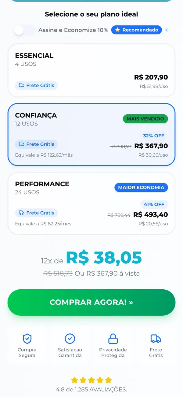 Bluue: O plano, o preço por uso e o Pix na mesma tela