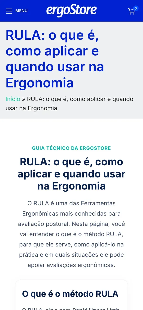ergoStore: A dúvida técnica abre a porta da loja