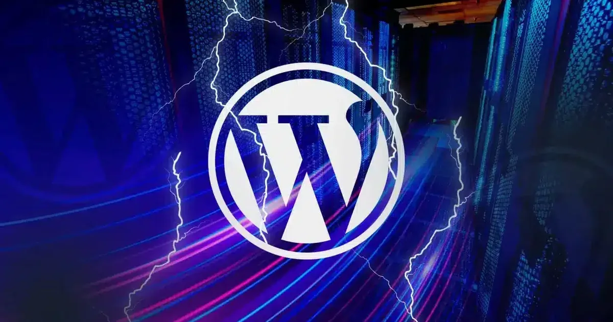Logo do WordPress com raios de energia