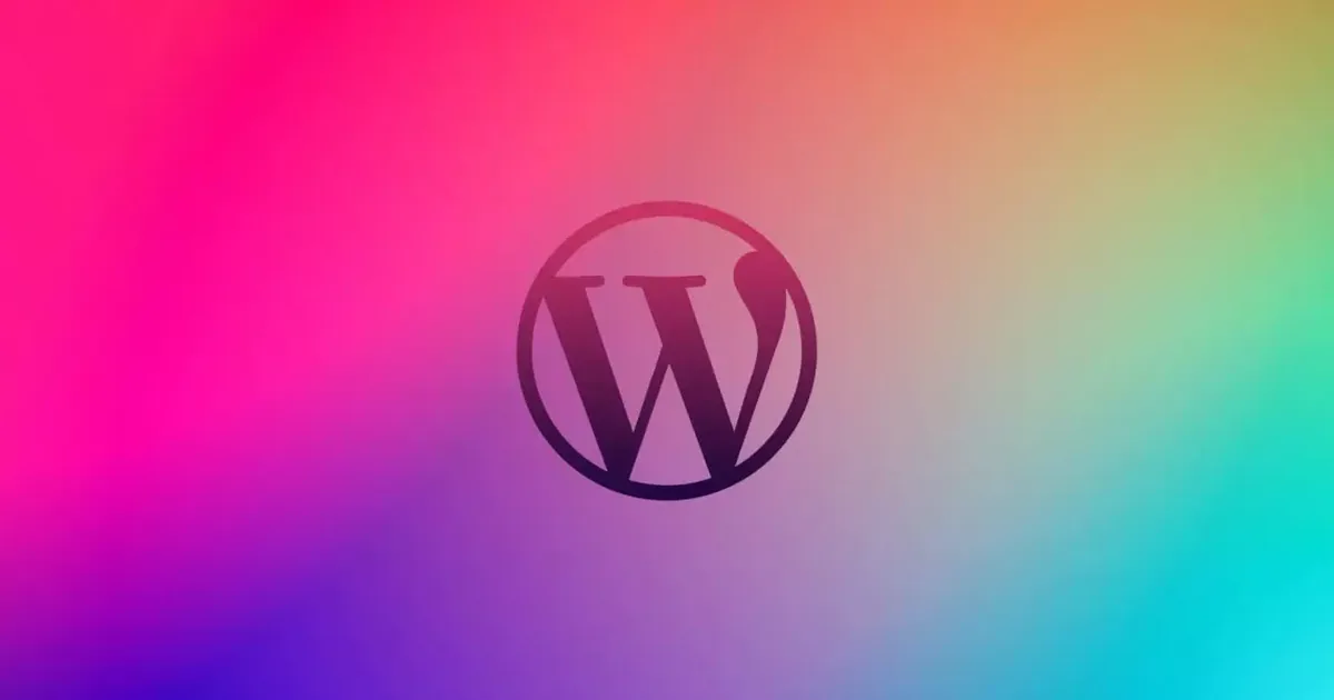 Logo do WordPress sobre fundo em degradê